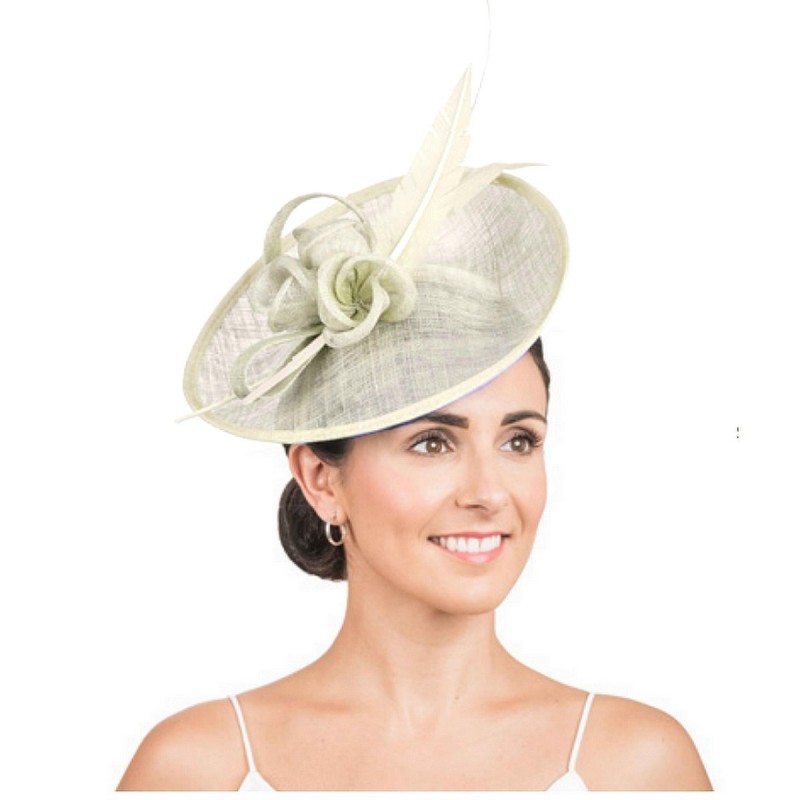 Chapeau Mariage Fleur Et Plumes Ivoire Creme Bibi Mariage Ou