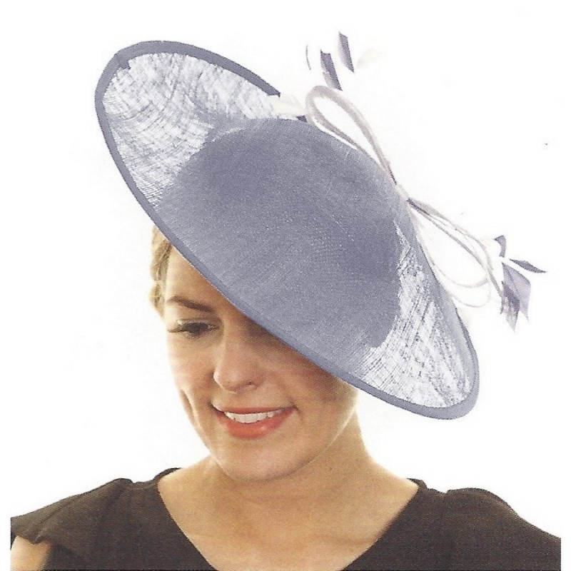 Chapeau de ceremonie bleu gris / Bibi chapeau mariage ...