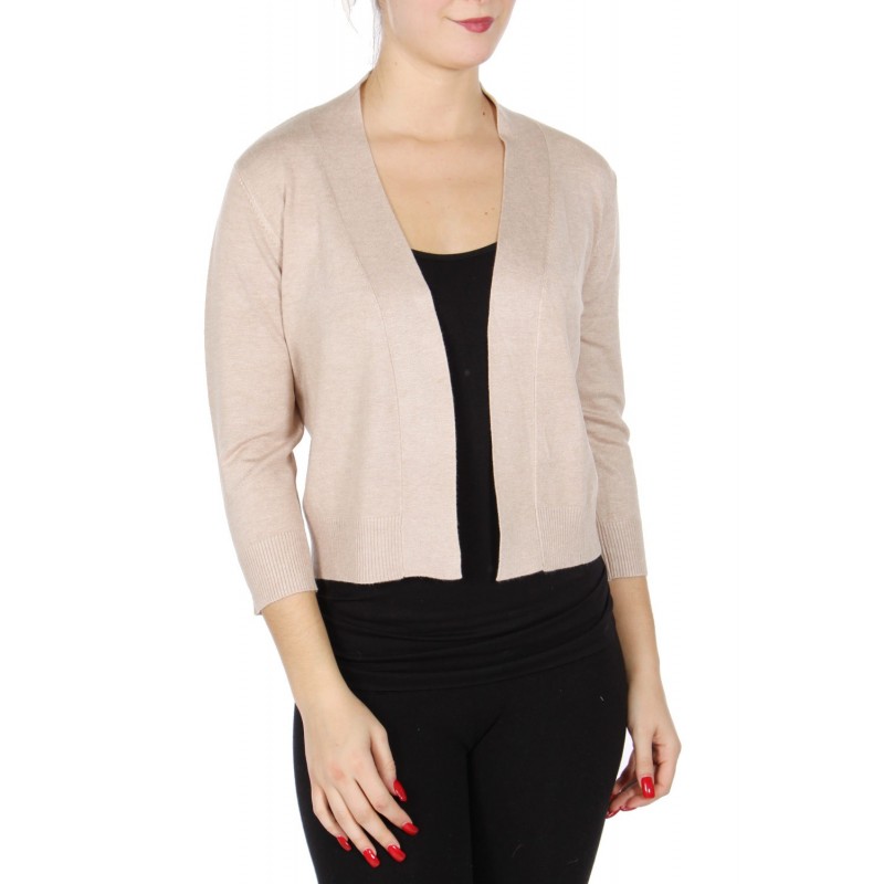  Bol ro  beige  en jersey extensible  manches mi longues 